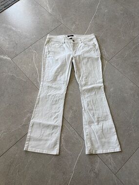 White House Black Market Off-White Flared Jeans